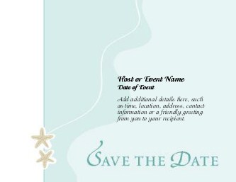 Seaside Romance Large Save the Date Magnets