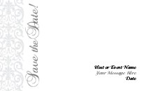 Silver Scrolls Save the Date Cards