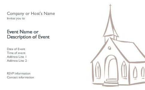 Chapel Postcard Invitation-Oversized