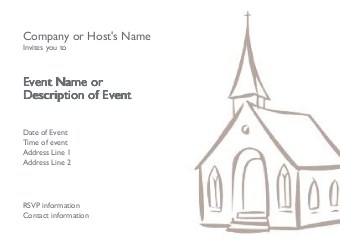 Chapel Postcard Invitation-Standard