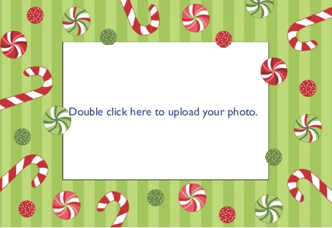 Candy Coated Christmas Photo Christmas Cards
