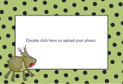 Reindeer Frame Photo Christmas Cards
