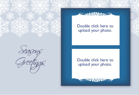 Seasonal Snowflakes Photo Christmas Cards