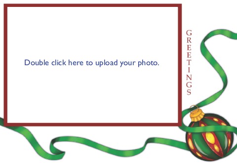 Christmas Ribbon Photo Christmas Cards