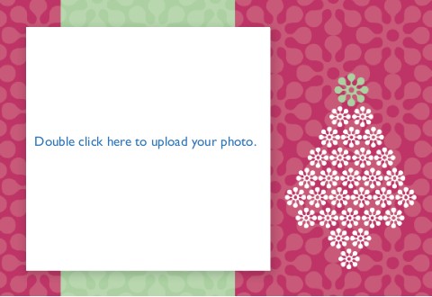 Flake Shapes Photo Christmas Cards