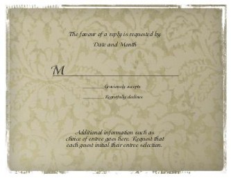 Rustic Nuptials Reply Cards