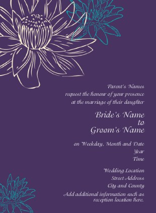 Bridal Bloom Wedding Invitations