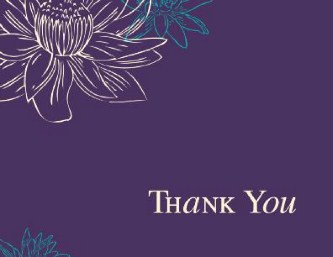 Bridal Bloom Wedding Thank You Cards