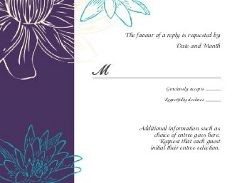 Bridal Bloom Reply Cards