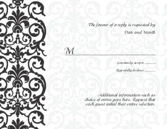 Elegant Lace Reply Cards
