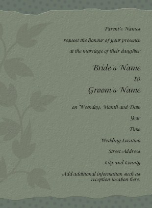 Love Comes Naturally Wedding Invitations
