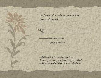 Natural Nuptials Reply Cards