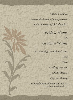 Natural Nuptials Wedding Invitations