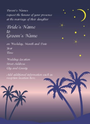 Starlight Serenade Wedding Invitations