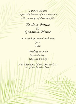 Tropical Vows Wedding Invitations