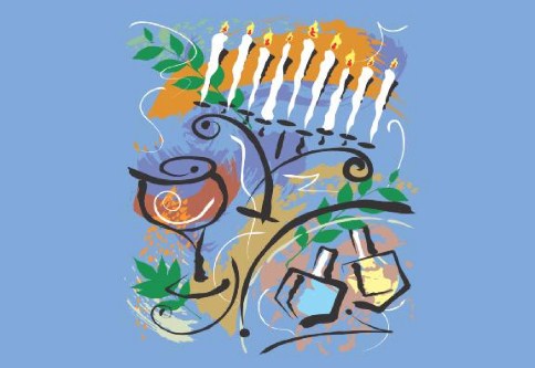 Hanukkah Greetings Personalised Christmas Cards