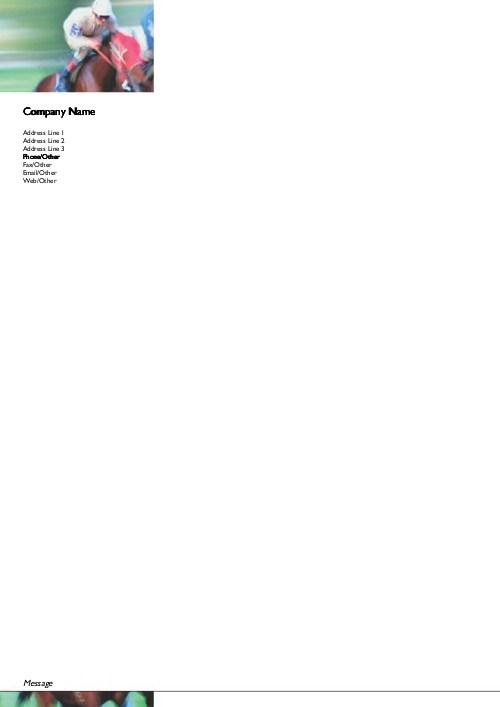 Jockey and Horse A4 Letterhead