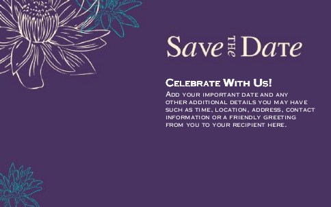 Bridal Bloom Oversized Save the Date  Postcards