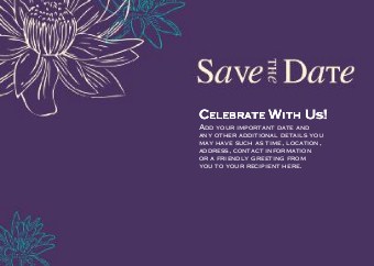 Bridal Bloom Standard Sized Save the Date Postcards