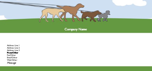 Line of Canines Full Colour Compliment Slips