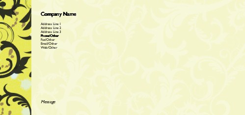 Ornate Edge Full Colour Compliment Slips