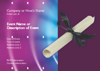 Diploma Dreams Postcard Invitation-Standard