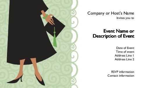 Elegant Graduation Postcard Invitation-Oversized