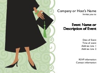Elegant Graduation Postcard Invitation-Standard