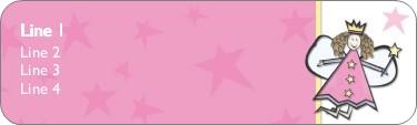 Fairy with Pink Stars Return Address Labels