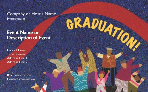 Graduation Cheer Postcard Invitation-Oversized