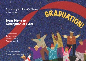 Graduation Cheer Postcard Invitation-Standard