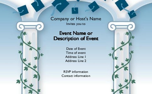 Ivy Columns Postcard Invitation-Oversized