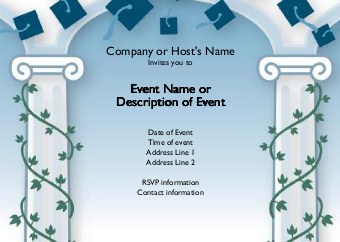 Ivy Columns Postcard Invitation-Standard