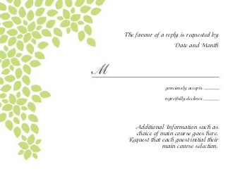 Leaves of Love Reply Cards