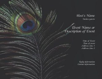 Peacock Feather Hen Night Invitations