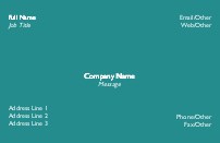 Solid Teal Full Colour Magnetic Business Cards