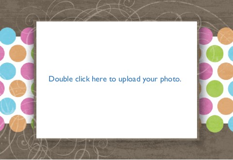 Swirls and Spots Photo Christmas Cards