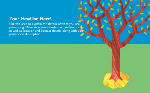 Budding Tree Full Colour Oversized Postcards