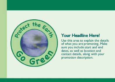 Going Green Full Colour Standard Sized Postcards