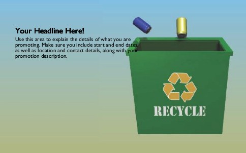 Recycling Container Full Colour Oversized Postcards