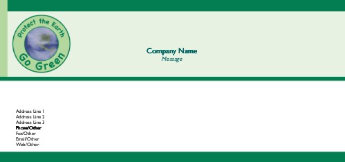Going Green Full Colour Compliment Slips