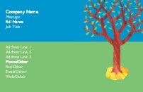 Budding Tree Full Colour Magnetic Business Cards