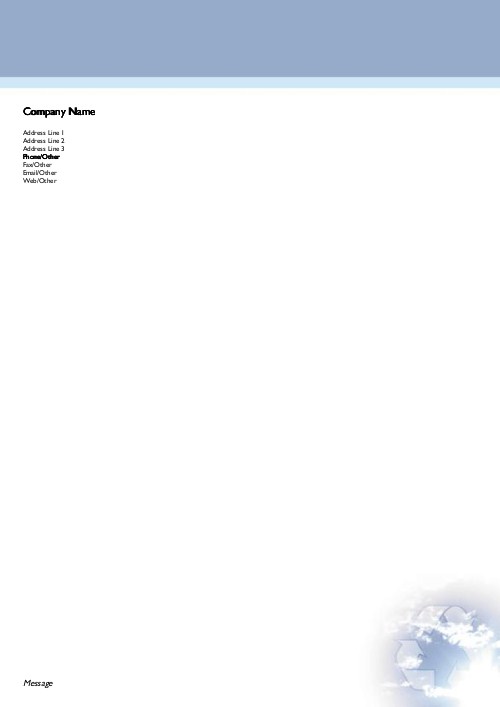 Clean Skies A4 Recycled Letterhead