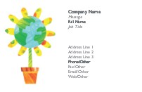 Earth Blossom Full Colour Magnetic Business Cards