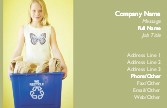 For Future Generations Full Colour Magnetic Business Cards