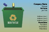 Recycling Container Full Colour Magnetic Business Cards