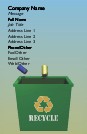 Recycling Container Full Colour Business Cards