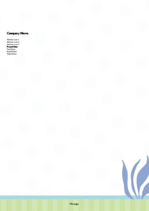 Flowing Shapes A4 Recycled Letterhead