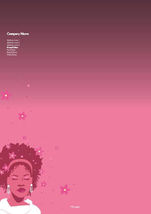 Glamour Girl A4 Letterhead