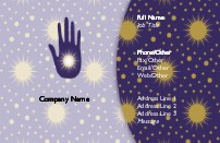 Mystifying Hands Full Colour Business Cards